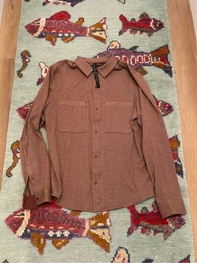 Lululemon Athletica Soft Knit Overshirt Men's Thick Button Down Shirt